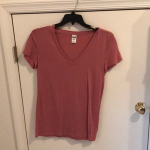Pink V-Neck T-Shirt